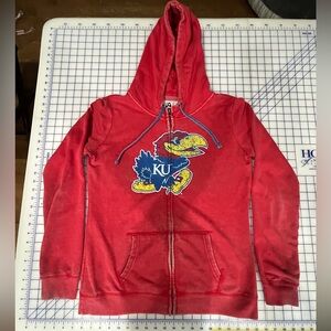 Red KU Ladies Hoodie